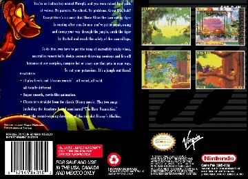 Jungle Book, The (USA) (Beta) box cover back